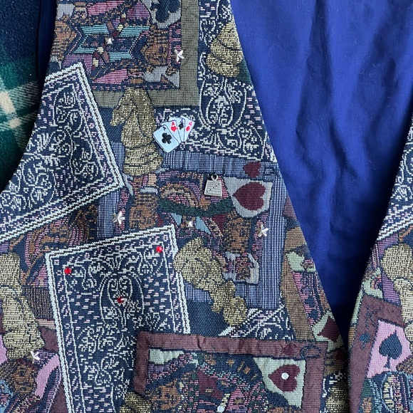 Men's Multicolor Patterned Vest - Picture 5 of 5